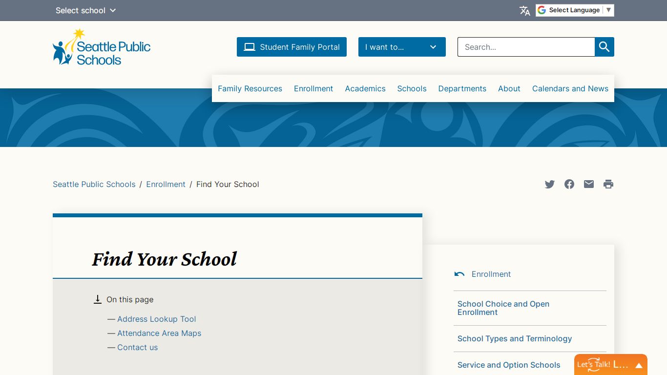 Find Your School - Seattle Public Schools